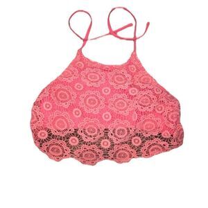 NEW Xhilaration Target Halter Bikini Top Orange Coral